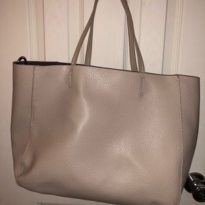Zara Faux Leather Tote w/ Mini Clutch